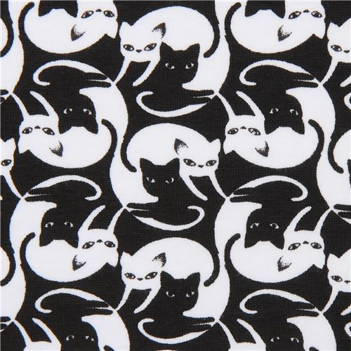 Timeless Treasures knit fabric with cats