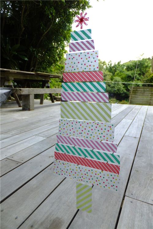 Leanne from yearofcraftingdangerously crafted Washi window decorations with her children