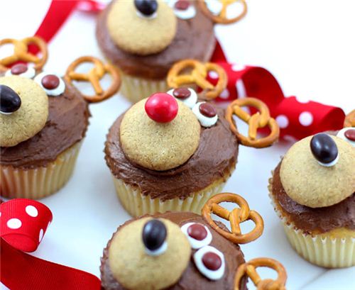 The super cute reindeer muffins are easy to make
