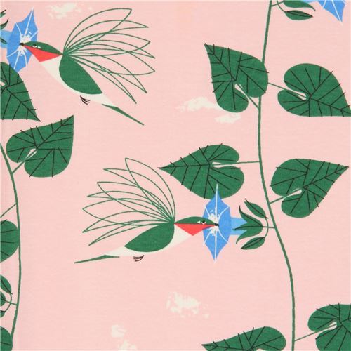 hummingbird organic knit fabric by Birch