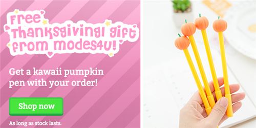 Get one of these kawaii pens for free with your order!