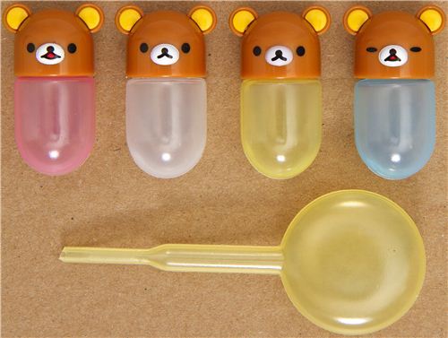 4 Rilakkuma mini sauce container for Bento Box