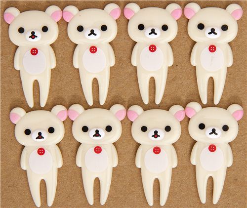 Rilakkuma white bear food picks for Bento Box Lunch Box