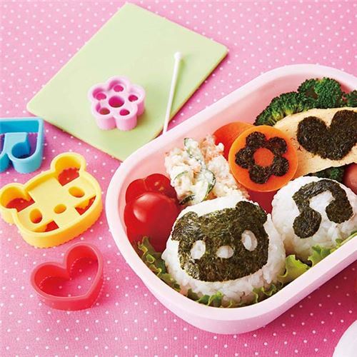 bear flower music note heart seaweed Bento food cutters