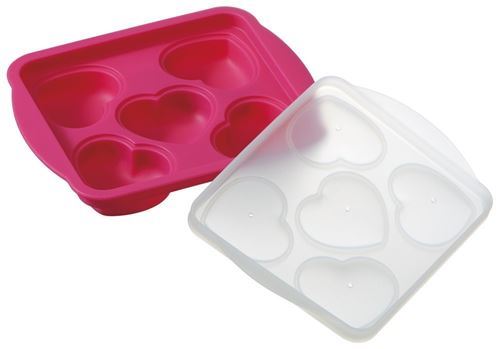 cute heart shape food mold cake mold with cover