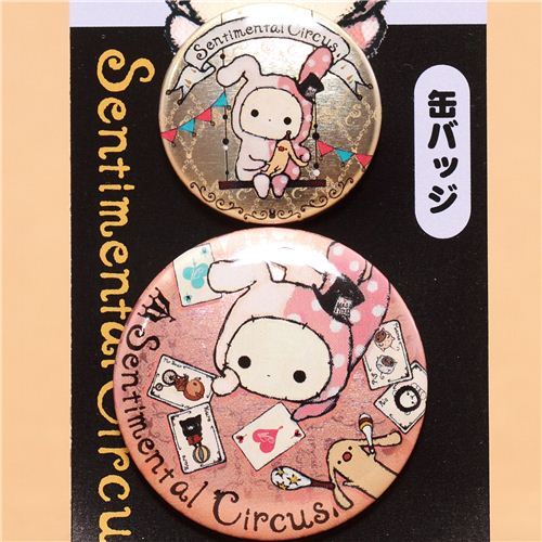 Sentimental Circus Shappo button brooch badge San-X