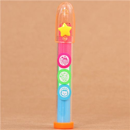kawaii sundae lion bear stamp pen mini stamp set