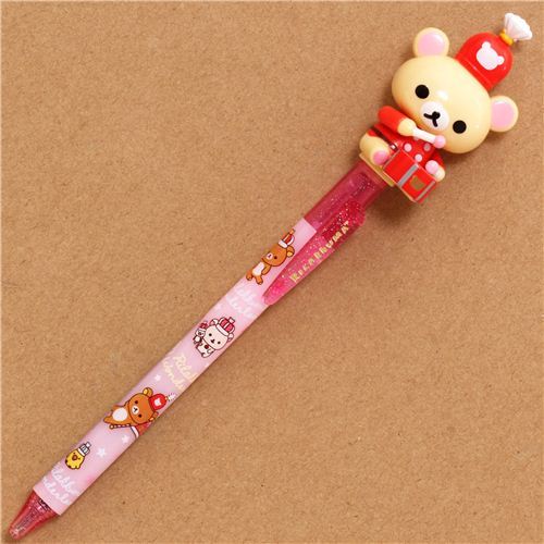 pink Rilakkuma Wonderland ballpoint pen movable figure