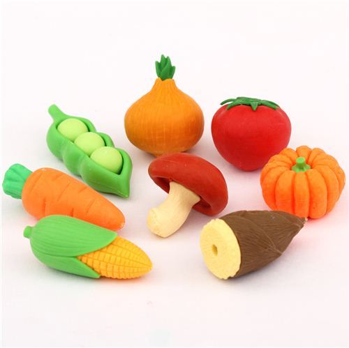Iwako erasers vegetables set 8 pieces from Japan