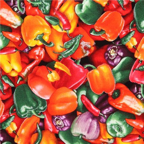 colorful paprika vegetable food fabric Food Festival Elizabeth's Studio