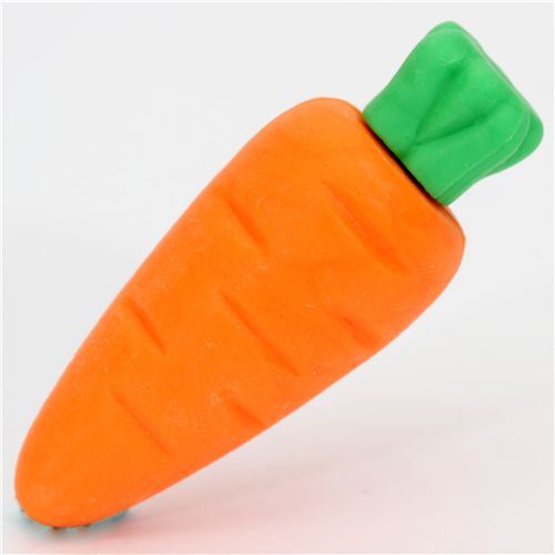 orange carrot eraser from Japan by Iwako