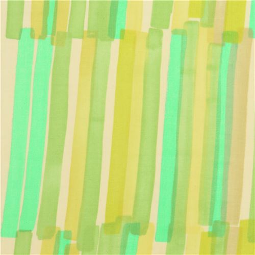 green stripe nani iro double gauze fabric by Kokka