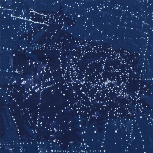navy blue nani iro fabric double gauze with speck