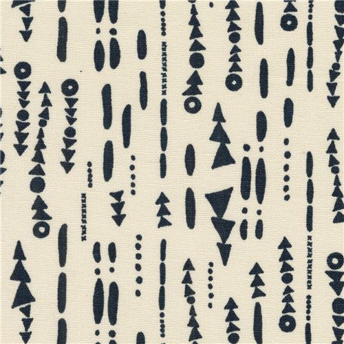 natural color Robert Kaufman fabric with shapes