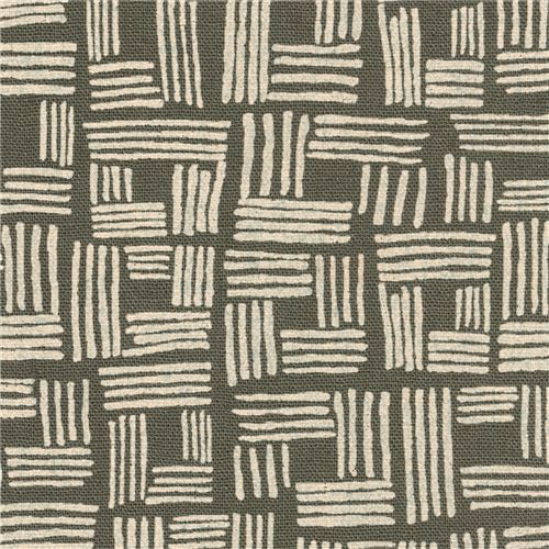 grey-green Robert Kaufman shape fabric