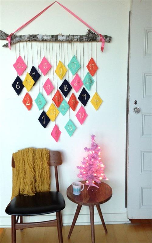 Super cute Advent Calendar design by Melissa from The Sweet Escape, shared by apartmenttherapy.com