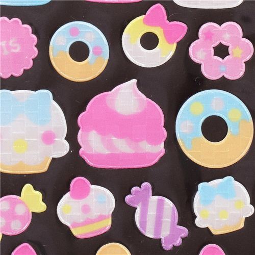 donut macaron sweets reflective stickers by Crux
