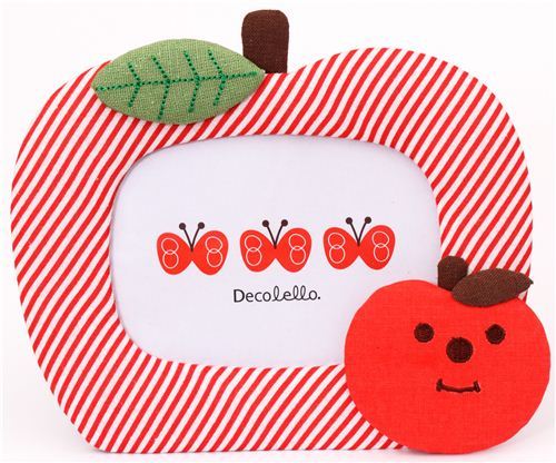 kawaii apple fabric photo frame picture frame Japan Decole