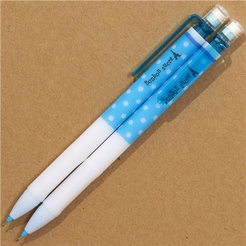 cute blue-white polka dots mechanical pencil
