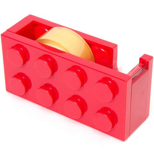 red building block adhesive tape dispenser cutter