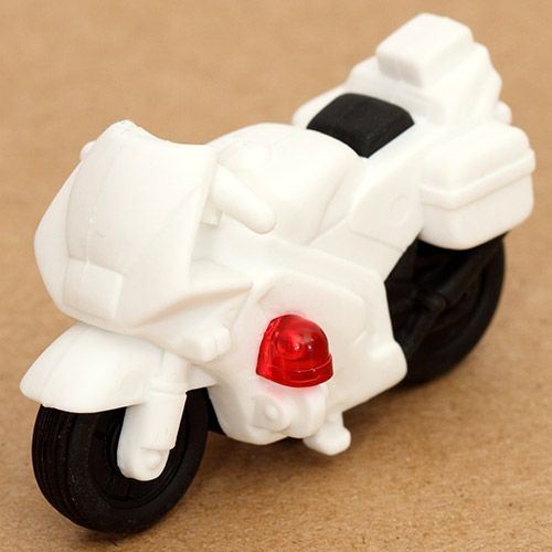 white police motorbike eraser from Japan by Iwako