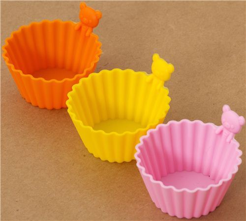 Rilakkuma bear mini silicone bowls 3 pcs Bento cups