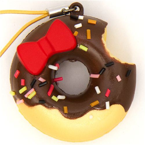 Hello Kitty chocolate donut squishy charm