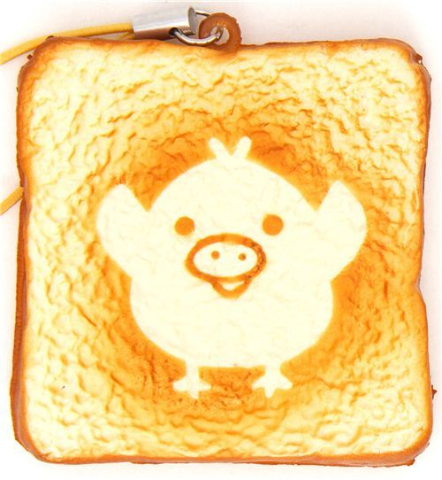 Kiiroitori chick toast bread squishy cellphone charm