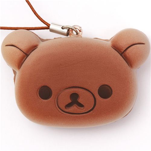 Rilakkuma bear sponge cake squishy cellphone charm