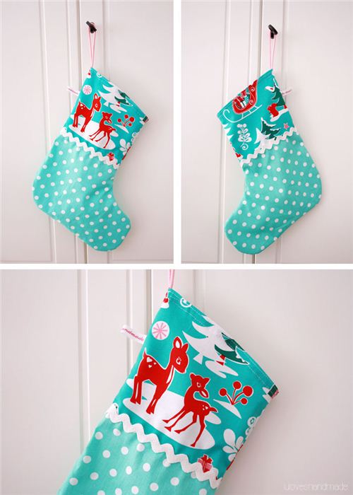 The German blog luloveshandmade made adorable Christmas stockings
