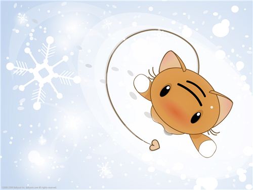 Snowflakes and ice crystals on this be kyoot wallpaper