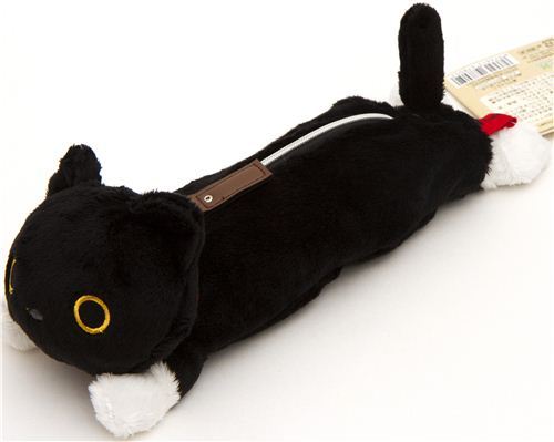 fluffy Kutusita Nyanko pencil case with cat