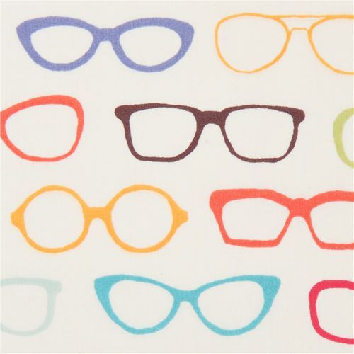 cream Birch organic fabric with glasses
