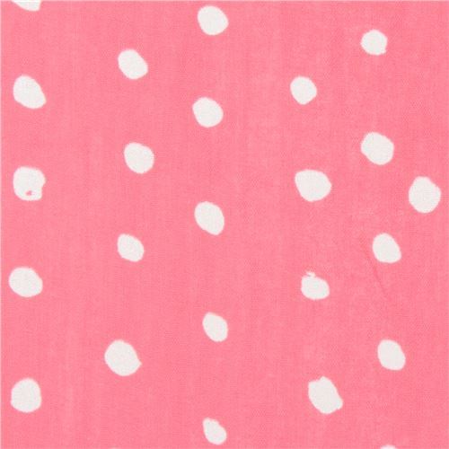 double gauze pink Kokka organic dot white metallic nani iro fabric