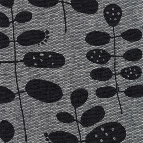 Robert Kaufman leaf fabric in grey