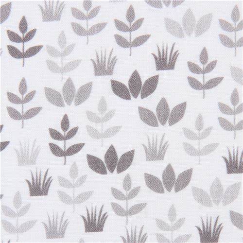 white Robert Kaufman fabric leaf Safari Soiree Digital Print