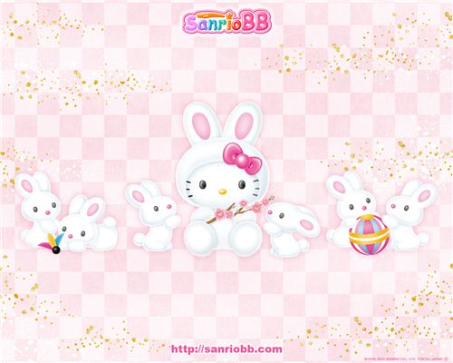 Hekko Kitty as a cute bunny