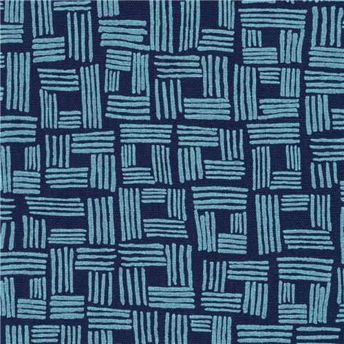 Robert Kaufman navy blue shape fabric