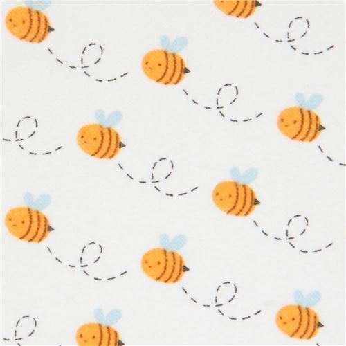 cream flannel Robert Kaufman small bee insect fabric Woodland Highway