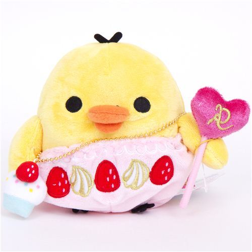 Rilakkuma plush toy yellow chick Kiiroitori cupcake