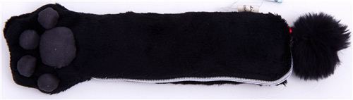 fluffy Kutusita Nyanko pencil case pouch with cat paw