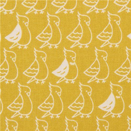 Japanese canvas fabric by Kokka with birds