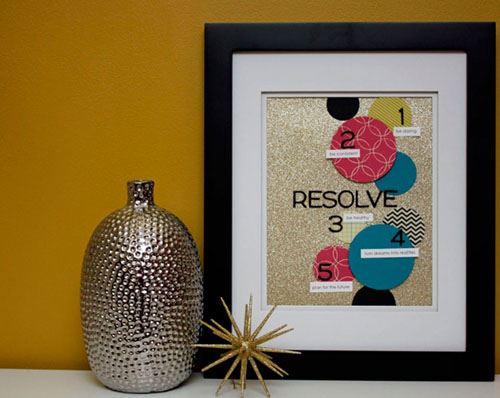 Why not display resolutions in a frame? Image courtesy of Lil Blue Boo
