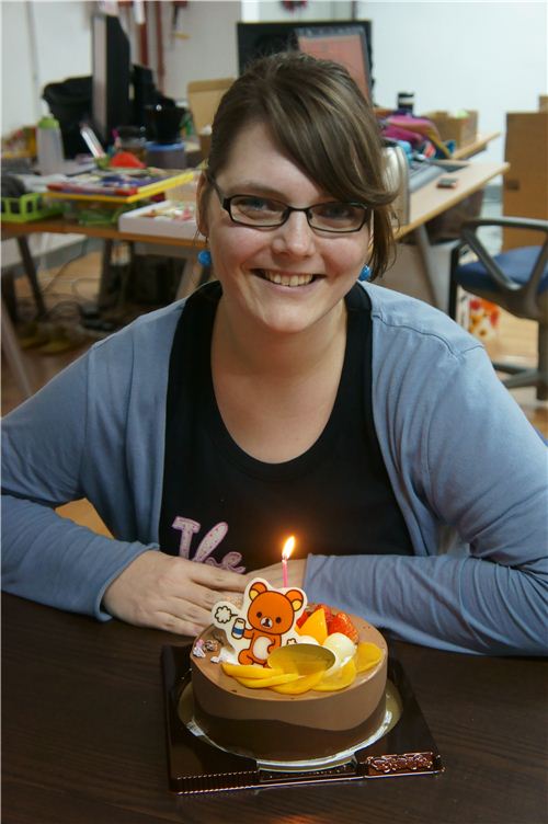 We celebrated Biancas birthday in the office