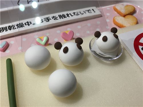 Learning how to make clay pandas