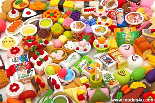 These are some of the Iwako erasers you can buy in our shop