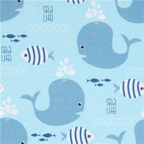 blue Stof Fabrics whale knit fabric