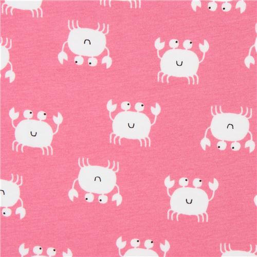pink Stof Fabrics crab knit fabric