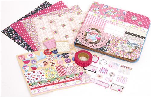 Scrapbooking kit from Japan in style Collage
