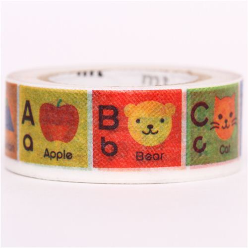 ABC alphabet A until M mt Washi Masking Tape deco tape